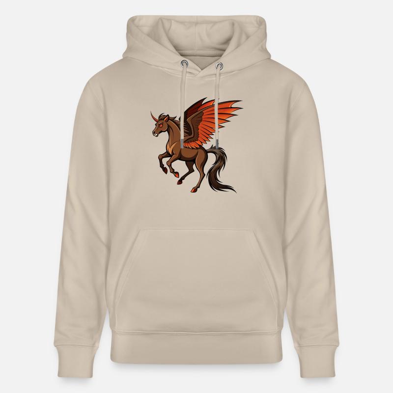 Cheval démoniaque prêt au combat - Sweat à capuche bio CRUISER Stanley/Stella Unisexe - beige