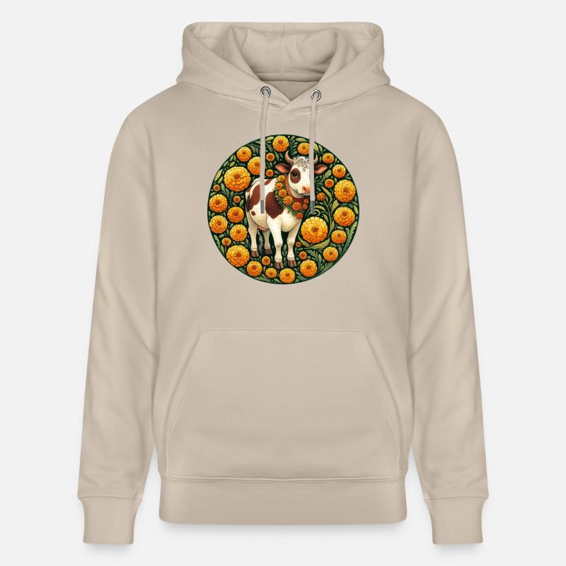 Vache soucieuse - Sweat à capuche bio CRUISER Stanley/Stella Unisexe - beige