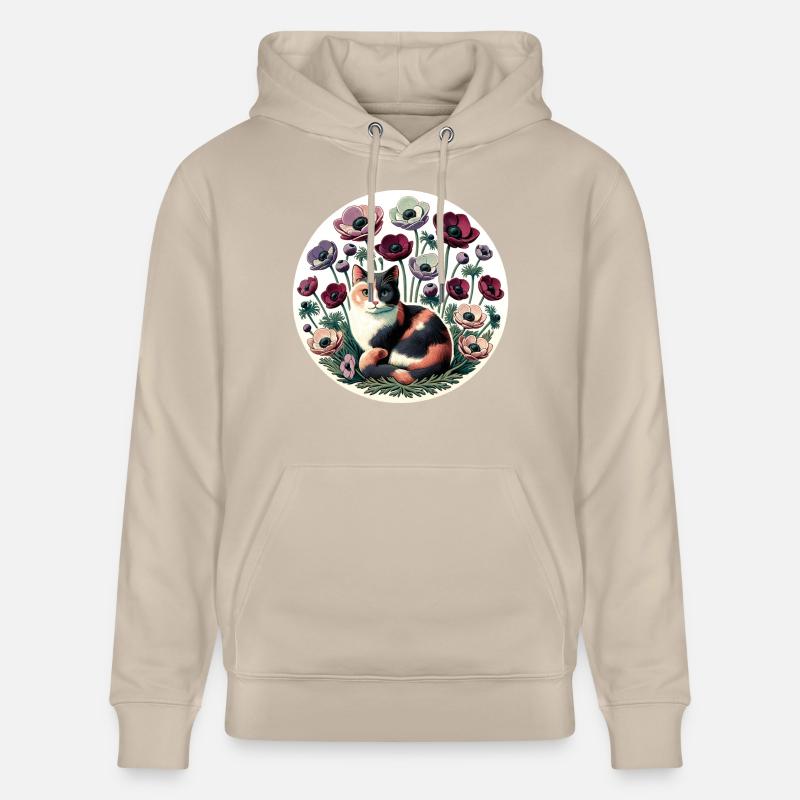 Chat calicot - Sweat à capuche bio CRUISER Stanley/Stella Unisexe - beige