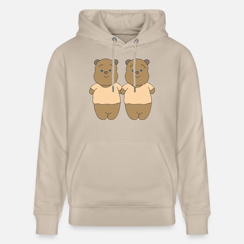 Ours en pack de deux - Sweat à capuche bio CRUISER Stanley/Stella Unisexe - beige