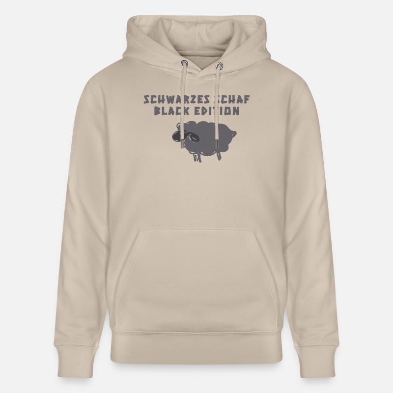 Mouton noir, Mouton, illustration - Sweat à capuche bio CRUISER Stanley/Stella Unisexe - beige