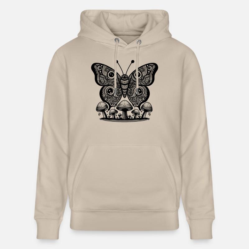 Rêves de champignons papillon - Sweat à capuche bio CRUISER Stanley/Stella Unisexe - beige