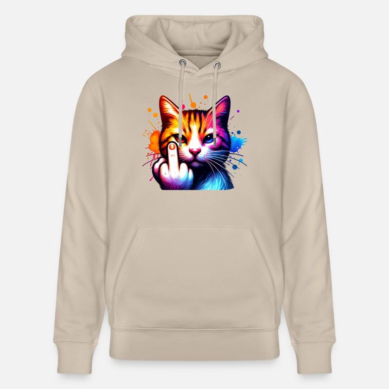 Drôle de chat maléfique - Sweat à capuche bio CRUISER Stanley/Stella Unisexe - beige