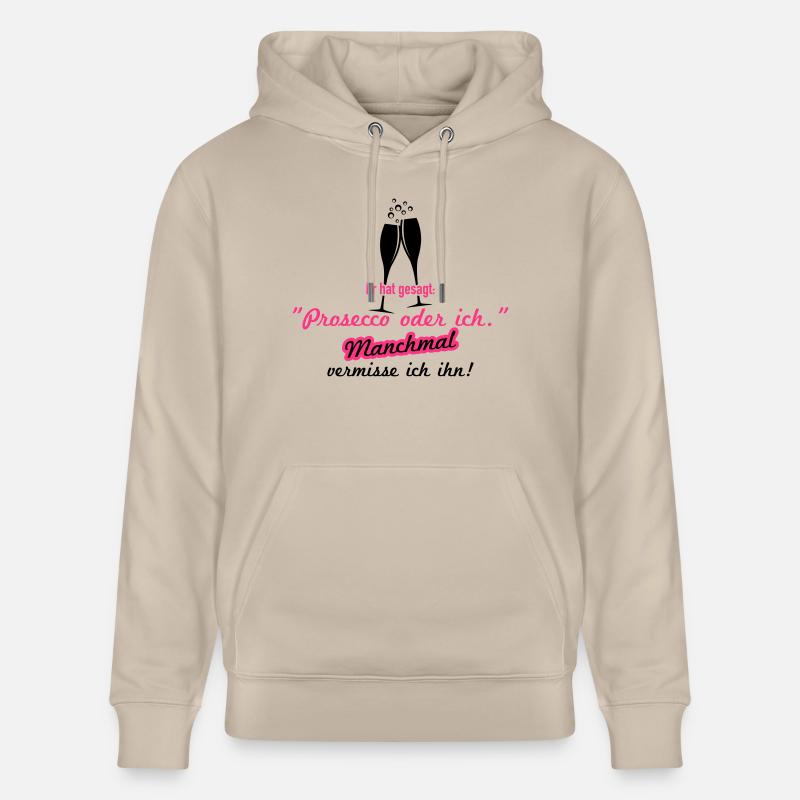 Prosecco oder ich - Stanley/Stella Unisex Bio-Hoodie CRUISER  - Beige