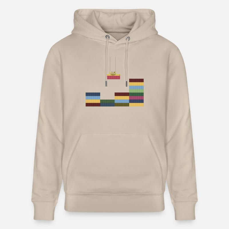 Kontener - Ekologiczna bluza z kapturem typu unisex Stanley/Stella CRUISER - beżowy