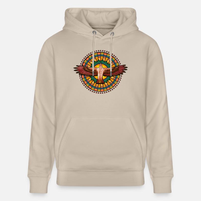 Faucon avec ornement - Sweat à capuche bio CRUISER Stanley/Stella Unisexe - beige