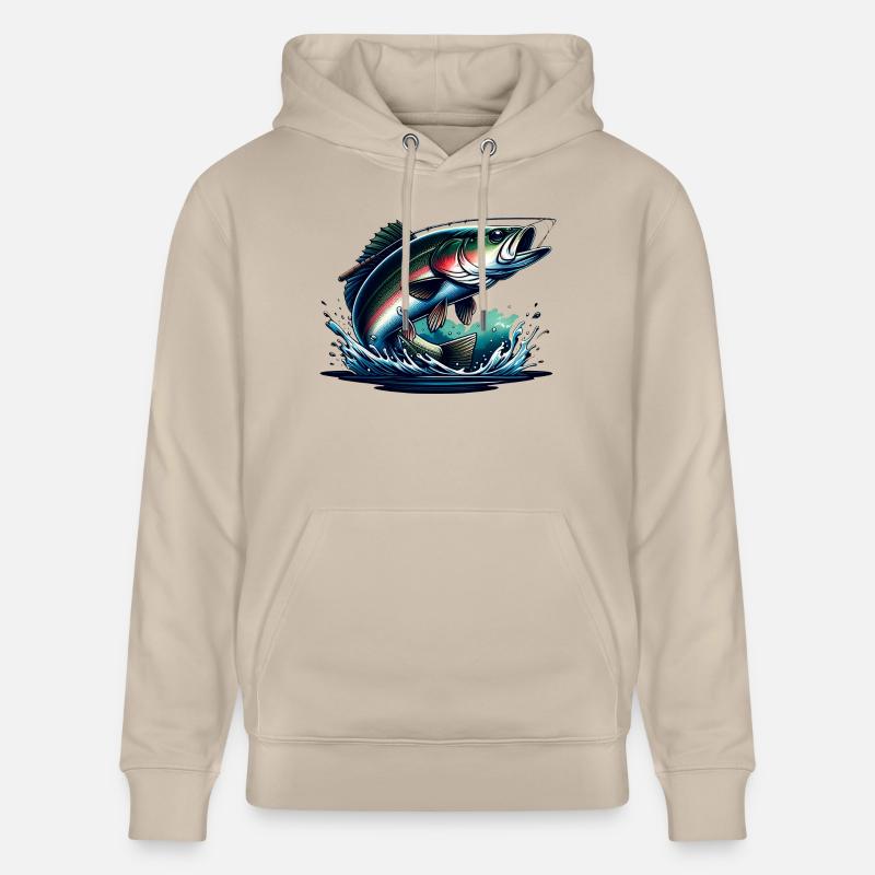 pêche - poisson - Sweat à capuche bio CRUISER Stanley/Stella Unisexe - beige