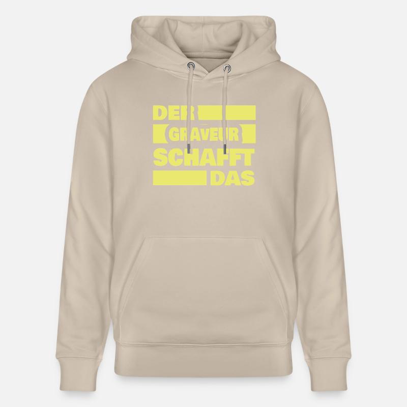 Le graveur comme travail - Sweat à capuche bio CRUISER Stanley/Stella Unisexe - beige