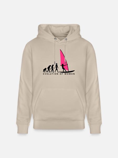 evolution_of_woman_windsurfing_092014_d_ - Stanley/Stella Unisex Bio-Hoodie CRUISER  - Beige