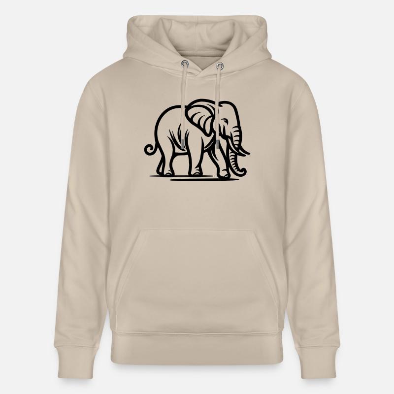 Éléphant - Sweat à capuche bio CRUISER Stanley/Stella Unisexe - beige