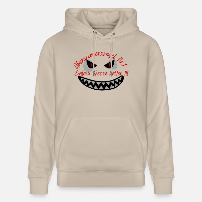 "Überlebensregel Nr 1" Design Subtil - Stanley/Stella Unisex Bio-Hoodie CRUISER - Beige