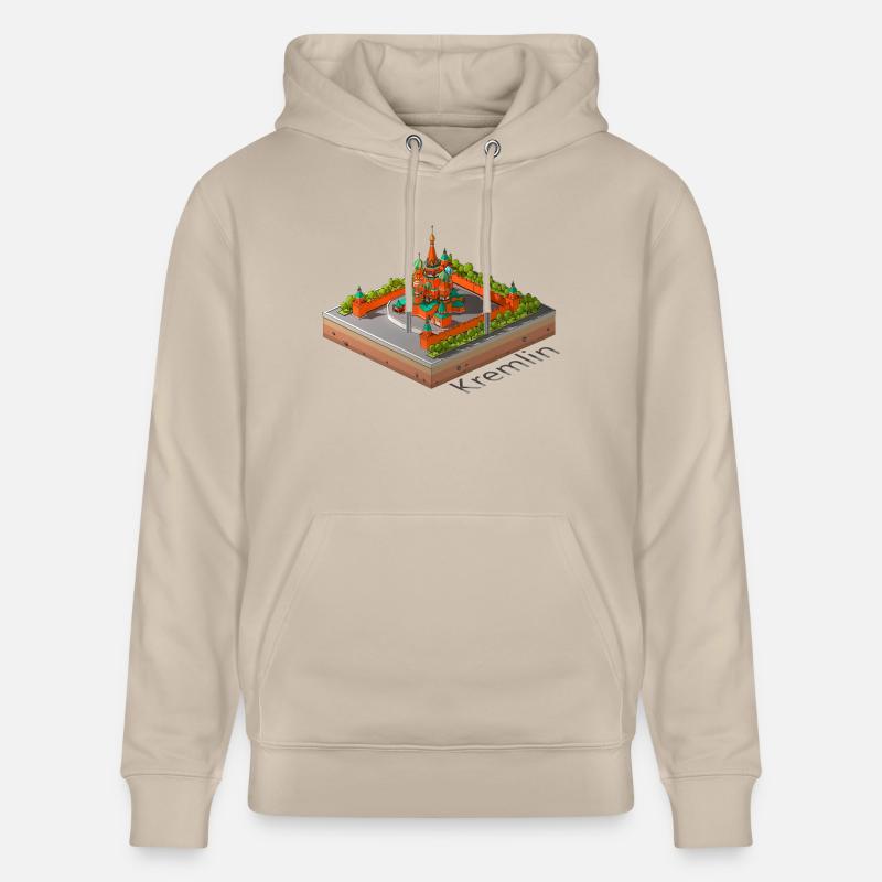 Low poly géométrique Le Kremlin - Sweat à capuche bio CRUISER Stanley/Stella Unisexe - beige