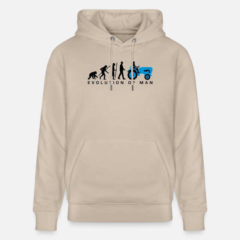 evolution_bauer_mit_traktor_032013_a_2c - Sweat à capuche bio CRUISER Stanley/Stella Unisexe - beige