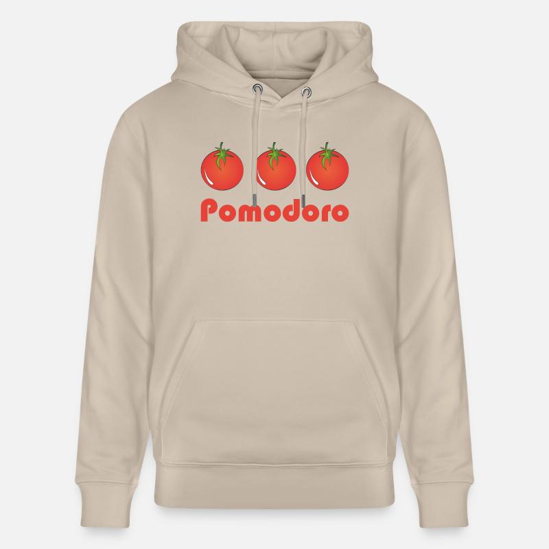 Pomodoro et trois tomates - Sweat à capuche bio CRUISER Stanley/Stella Unisexe - beige