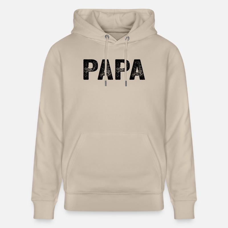 Papa Papa Papa Cadeau - Sweat à capuche bio CRUISER Stanley/Stella Unisexe - beige