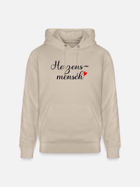Herzensmensch - Stanley/Stella Unisex Bio-Hoodie CRUISER  - Beige