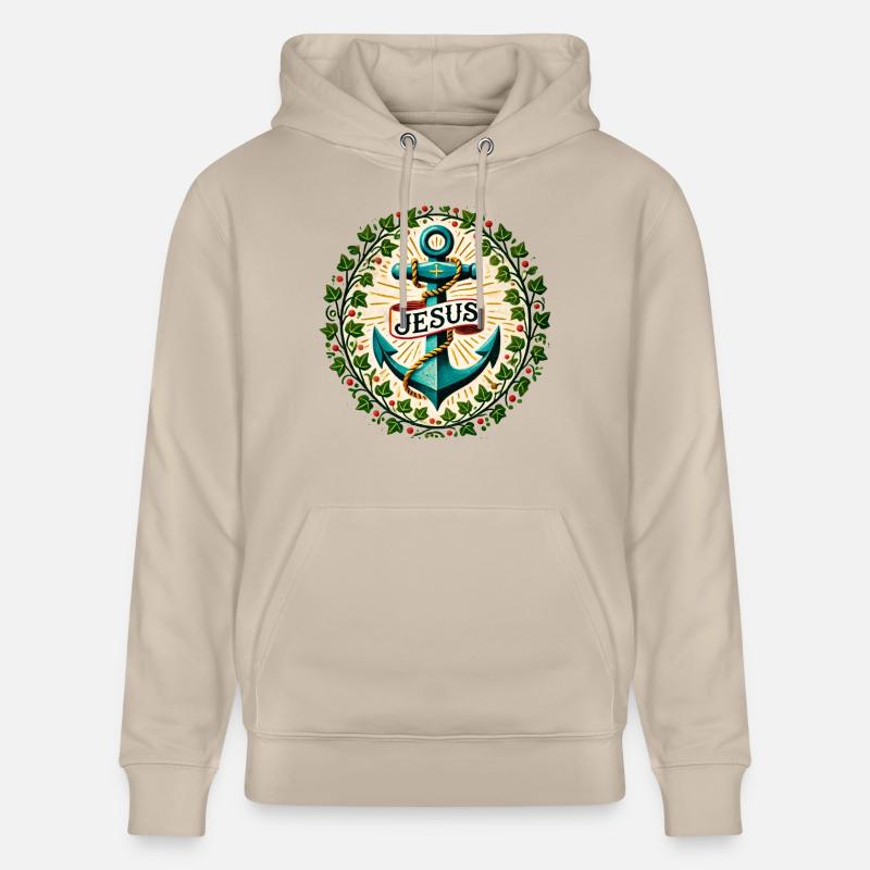 Jésus-Christ est mon ancre - Sweat à capuche bio CRUISER Stanley/Stella Unisexe - beige