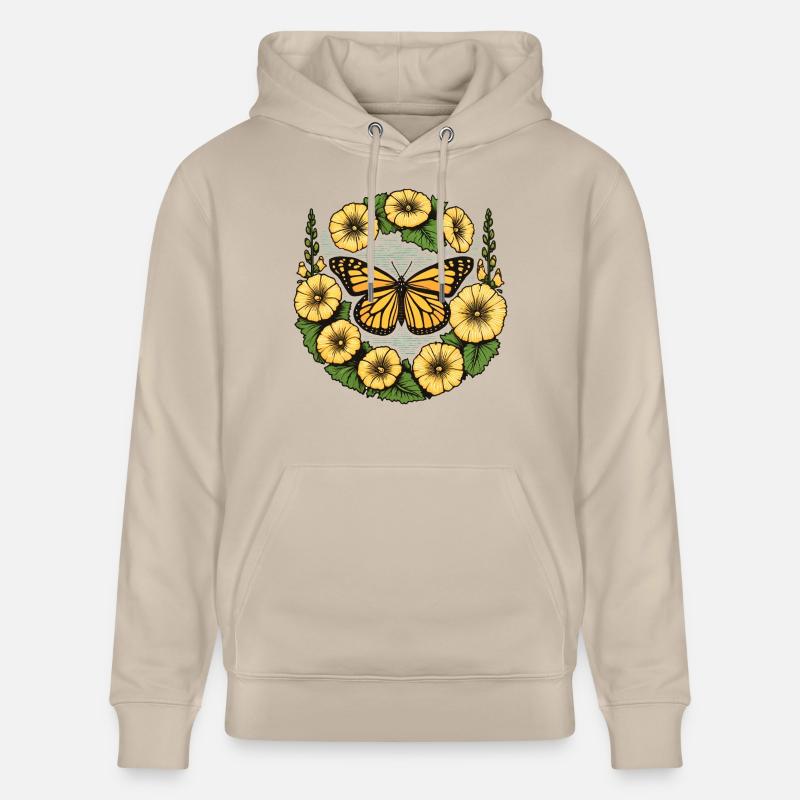 Papillon monarque - Sweat à capuche bio CRUISER Stanley/Stella Unisexe - beige