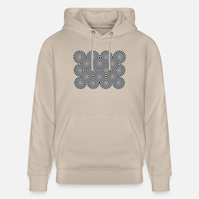 Illusion d'optique Illusion d'optique Psychédélique - Sweat à capuche bio CRUISER Stanley/Stella Unisexe - beige