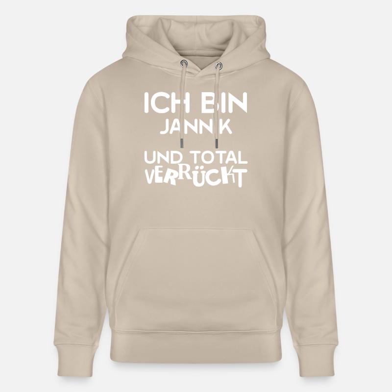 Prénom Jannik - Sweat à capuche bio CRUISER Stanley/Stella Unisexe - beige