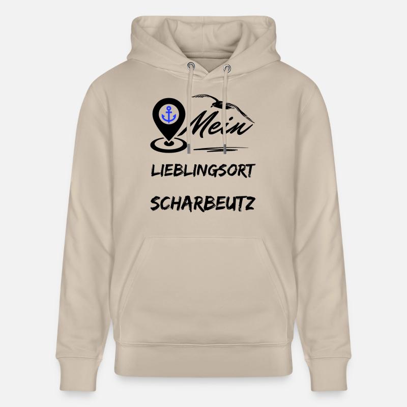 Scharbeutz mon endroit préféré-Ostseebad Scharbeutz - Sweat à capuche bio CRUISER Stanley/Stella Unisexe - beige