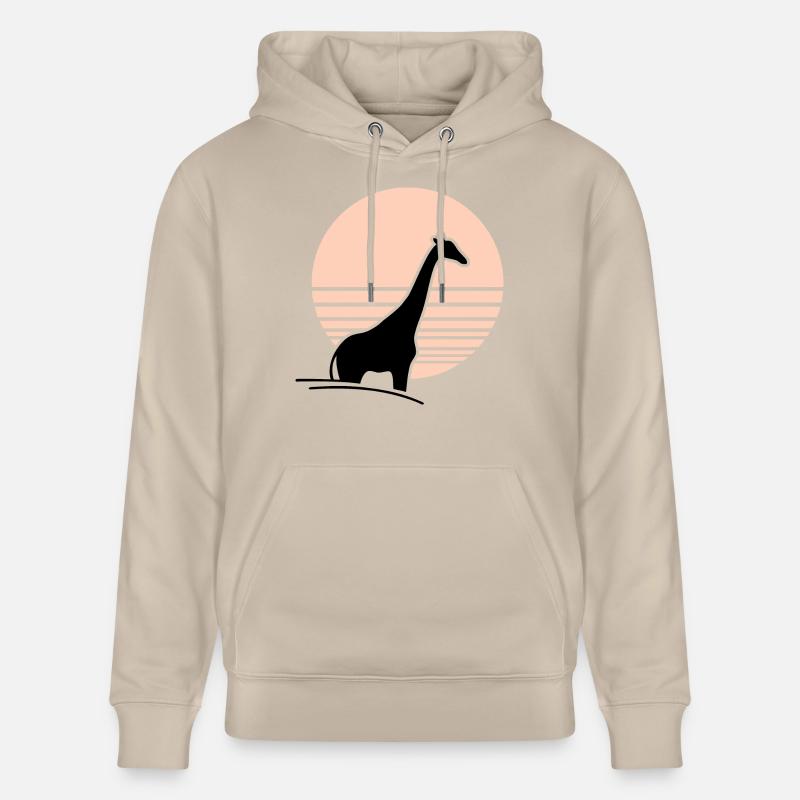 Girafe devant le soleil - Sweat à capuche bio CRUISER Stanley/Stella Unisexe - beige