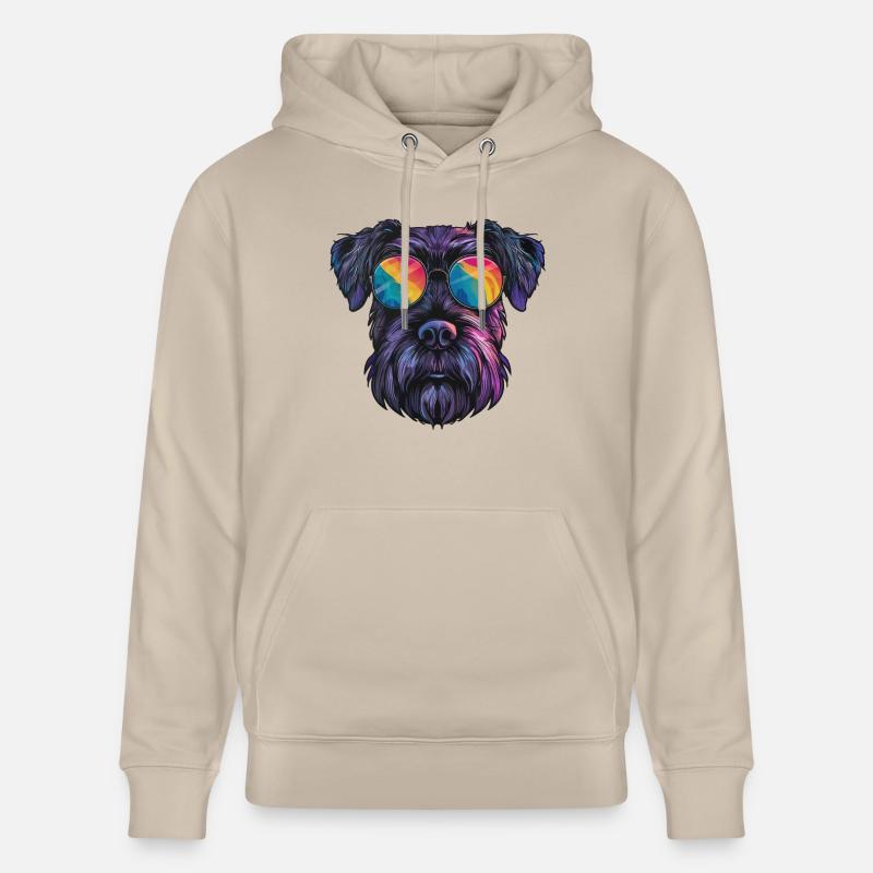 Schnauzer Géant, Schnauzer Géant, Chien - Sweat à capuche bio CRUISER Stanley/Stella Unisexe - beige