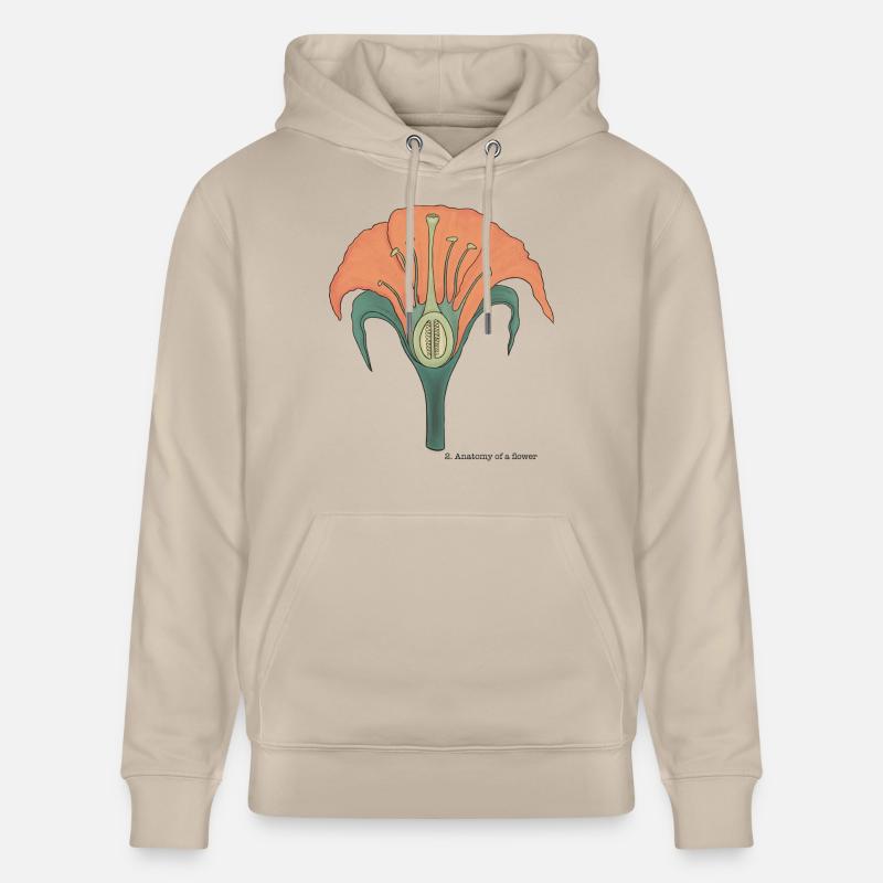 L'anatomie de la fleur - Sweat à capuche bio CRUISER Stanley/Stella Unisexe - beige