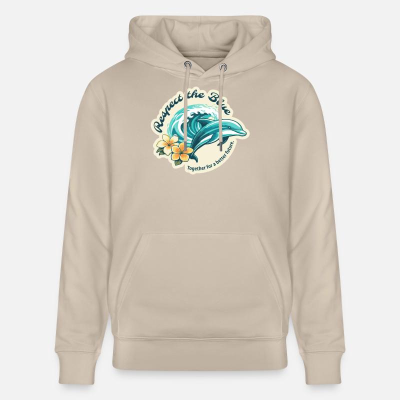 Protéger le Bleu - Dolphin - Sweat à capuche bio CRUISER Stanley/Stella Unisexe - beige