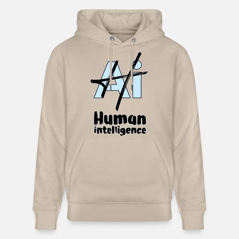 MENSCHLICHE INTELLIGENZ #2 – Lass uns reden. - Stanley/Stella Unisex Bio-Hoodie CRUISER  - Beige