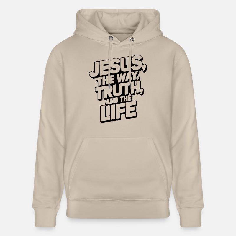 T-shirt Jésus avec message - Sweat à capuche bio CRUISER Stanley/Stella Unisexe - beige
