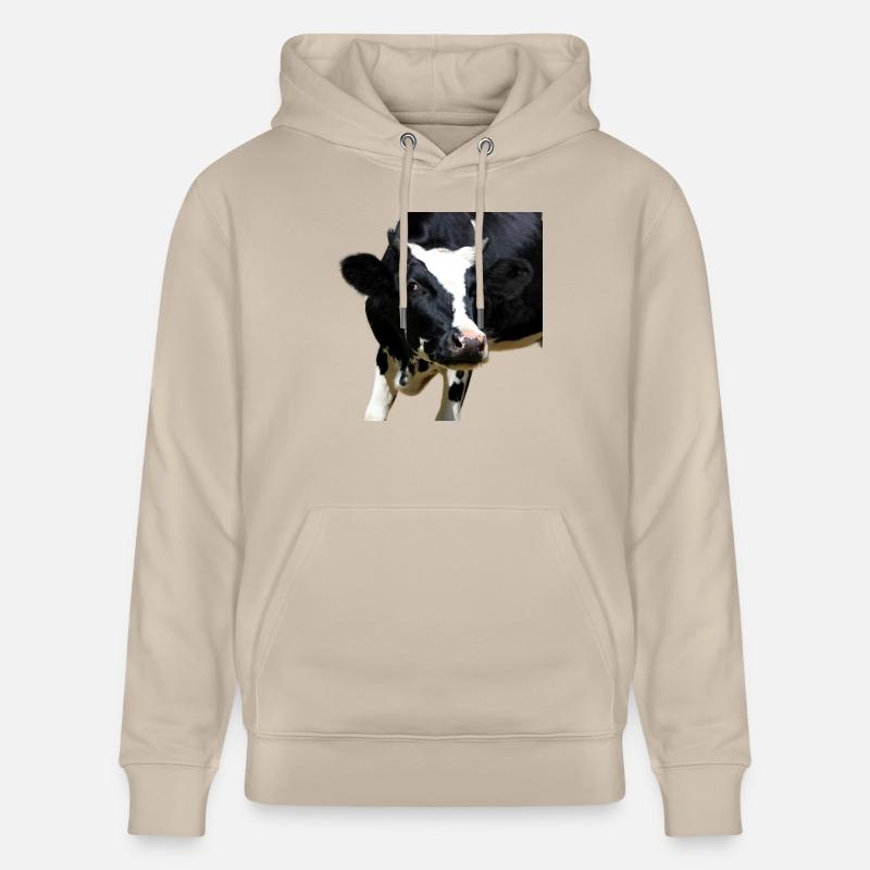 Drôle d’agriculteurs de têtes de vache de vache - Sweat à capuche bio CRUISER Stanley/Stella Unisexe - beige