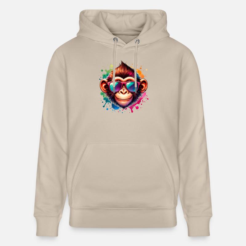 Cooler Affe - Funky Monkey - Stanley/Stella Unisex Bio-Hoodie CRUISER  - Beige