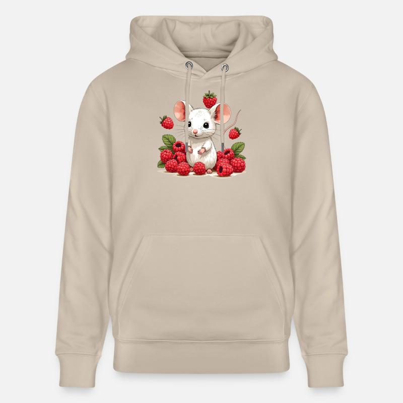 Illustration de souris de baie mignonne - Sweat à capuche bio CRUISER Stanley/Stella Unisexe - beige