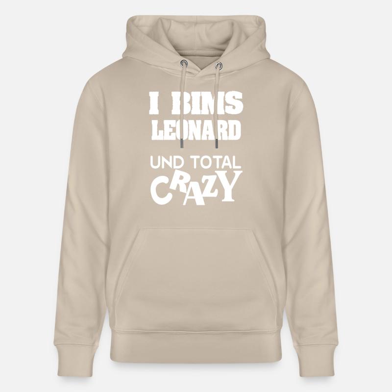 Prénom Leonard - Sweat à capuche bio CRUISER Stanley/Stella Unisexe - beige