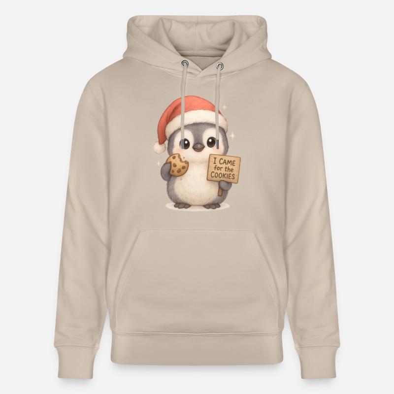 Biscuits de Noël Pingouins - Sweat à capuche bio CRUISER Stanley/Stella Unisexe - beige