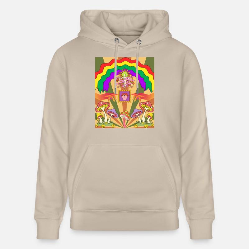 Design psychédélique créatif - Sweat à capuche bio CRUISER Stanley/Stella Unisexe - beige