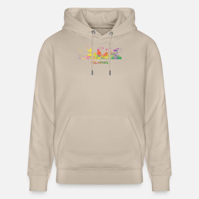 Memphean Skyline Memphis - Sweat à capuche bio CRUISER Stanley/Stella Unisexe - beige