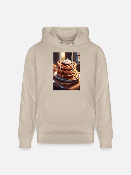 Pile of pancakes - Stanley/Stella CRUISER Unisex Organic Hoodie - beige