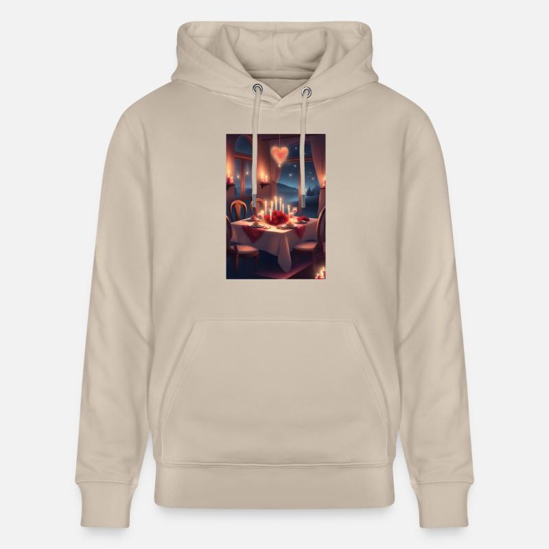 Dîner de la Saint-Valentin - Sweat à capuche bio CRUISER Stanley/Stella Unisexe - beige