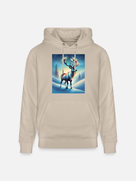 Magical winter night - Stanley/Stella CRUISER Unisex Organic Hoodie - beige