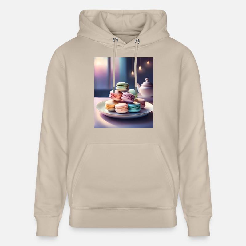 Un tas de macarons français - Sweat à capuche bio CRUISER Stanley/Stella Unisexe - beige