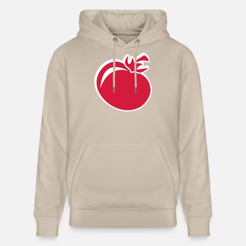 Tomate rouge - Sweat à capuche bio CRUISER Stanley/Stella Unisexe - beige