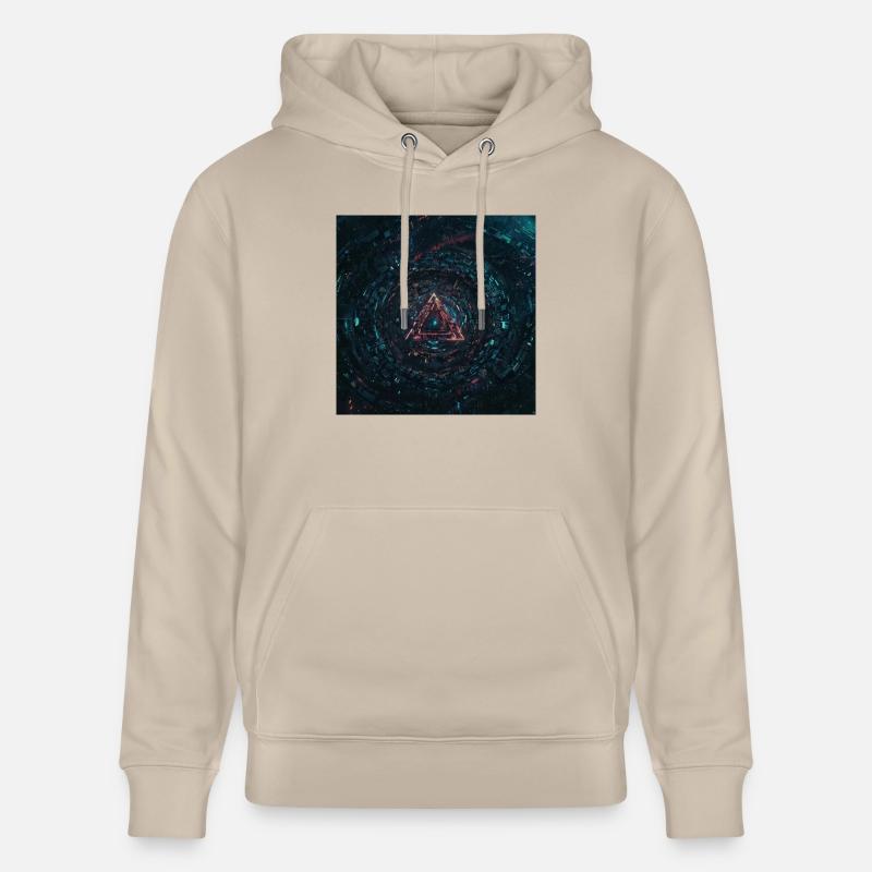 Triangle abstrait - Sweat à capuche bio CRUISER Stanley/Stella Unisexe - beige