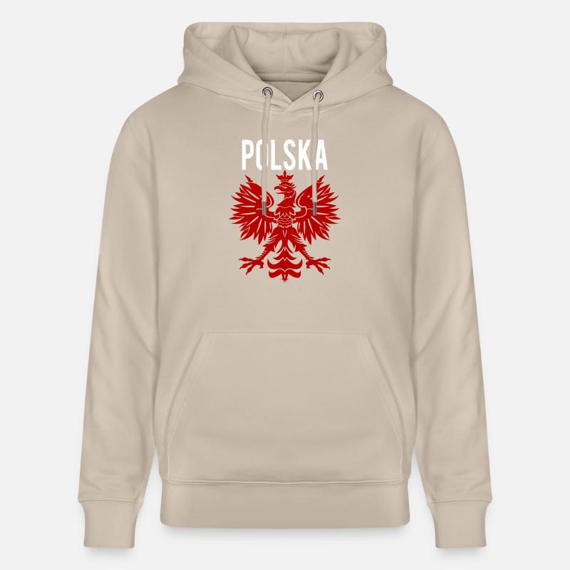 Polska Eagle - Sweat à capuche bio CRUISER Stanley/Stella Unisexe - beige