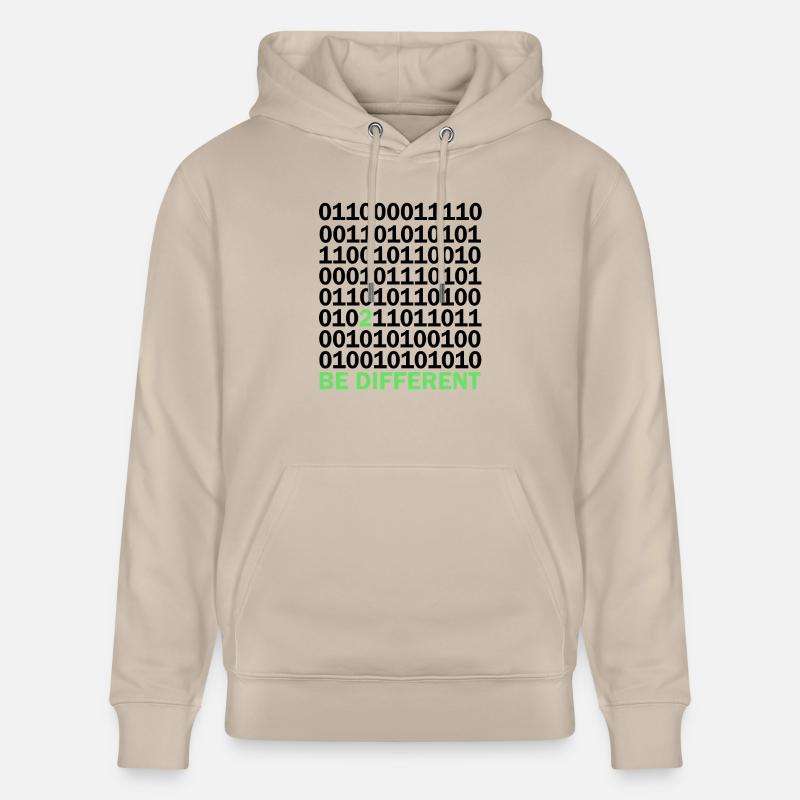 Be Different Binärcode Nerd Geschenk - Stanley/Stella Unisex Bio-Hoodie CRUISER  - Beige