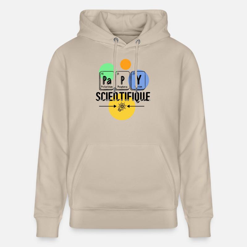 Papy scientifique - Sweat à capuche bio CRUISER Stanley/Stella Unisexe - beige
