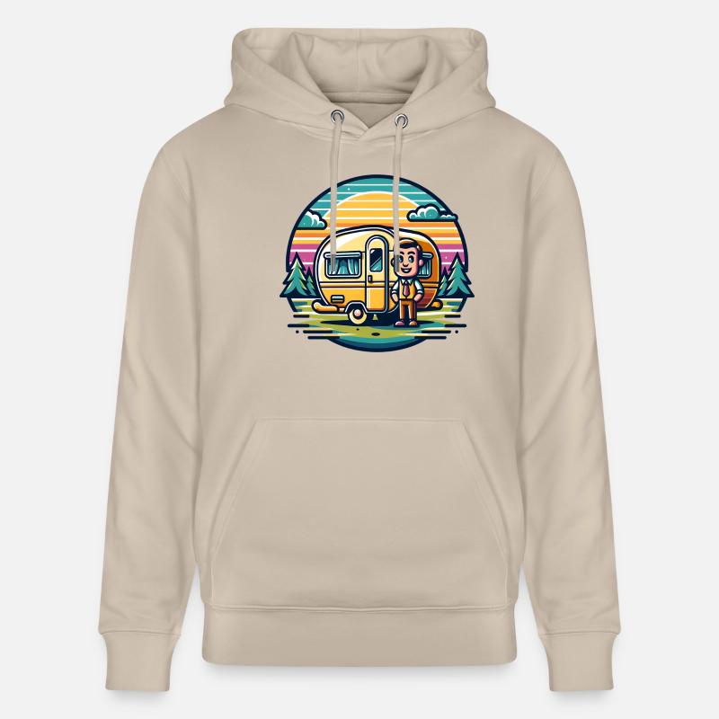 Camping camping-car caravane - Sweat à capuche bio CRUISER Stanley/Stella Unisexe - beige