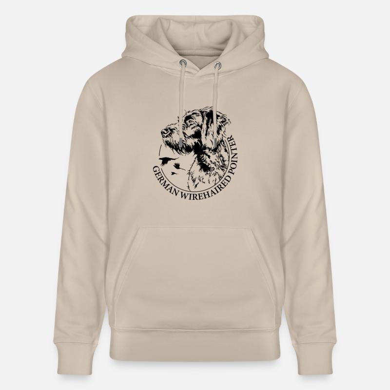 German Wirehaired Pointer Jagdhunde Wilsigns - Stanley/Stella Unisex Bio-Hoodie CRUISER  - Beige