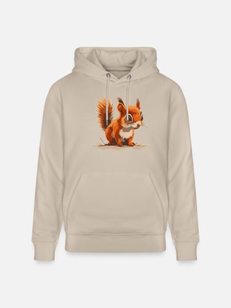 Squirrel - Stanley/Stella CRUISER Unisex Organic Hoodie - beige